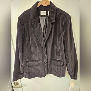 NWT - Velvet - Villager by Liz Claiborne Onyx Blazer - Size 16W
